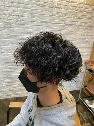 ショート パーマ 髪質改善推し 巽のヘアスタイル