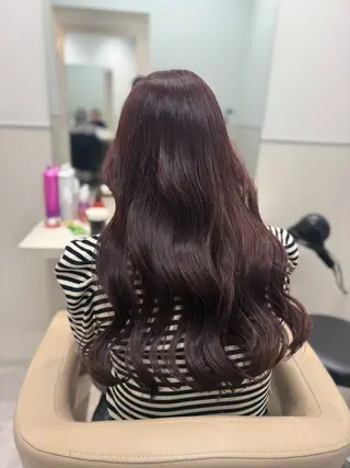 ロング カラー ラベンダー💜グレー 🩶ミント🩵のヘアスタイル