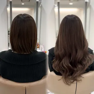 ロング 赤み消し透明感カラー オオヤマのヘアスタイル