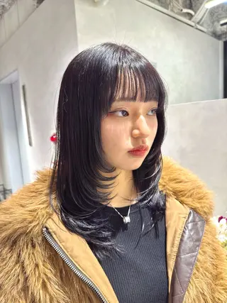 セミロング 西梅田 トウマ モデル募集中‼️のヘアスタイル