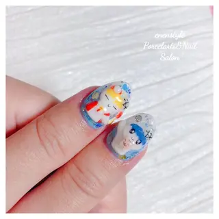 ミディアム ネイル 🐾enen style 🐾のネイルデザイン