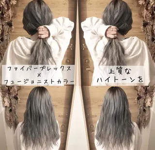 セミロング カラー テトネ タカシのヘアスタイル