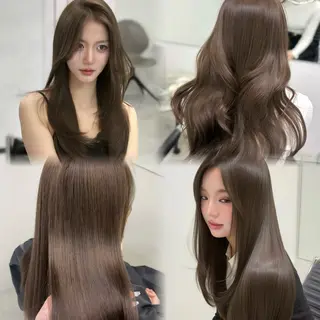 ロング ワンホンヘア 🤍𝑀𝐼𝐻𝑂のヘアスタイル