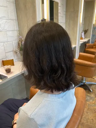 ミディアム パーマ ママ美容師 Tsuchiyaのヘアスタイル