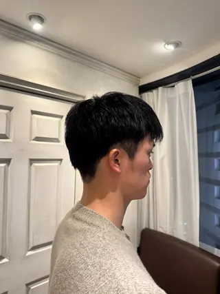 ショート メンズ 透明感カラー💜 モテ髪 空陽💙のヘアスタイル