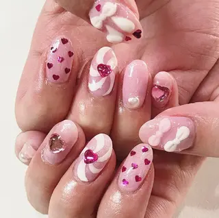 ネイル 渋谷／チップ長さ出し 👑アプレgel-xのネイルデザイン