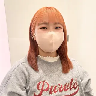 セミロング カラー 🩵ブリーチカラー MIORI🩵のヘアスタイル