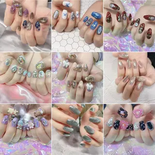 ネイル 渋谷／チップ長さ出し 👑アプレgel-xのネイルデザイン
