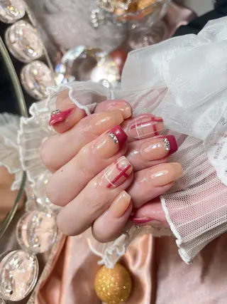 ネイル 24時まで❤︎韓国、 ワンホンネイルのネイルデザイン
