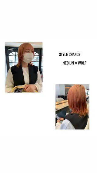 ミディアム カラー パーマ ヘアアレンジ メンズ キッズ ネイル マツエク・マツパ アイブロウ hiro【沿線で叶う 似合わせhair】のヘアスタイル