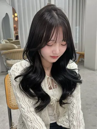 セミロング カラー ヘアアレンジ 透明感カラー￤ まなみ🎀💞のヘアスタイル