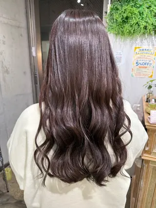 セミロング カラー 縮毛矯正/ /関内/あべももこのヘアスタイル