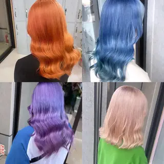 セミロング カラー 町田ブリーチ特化 MANATOのヘアスタイル