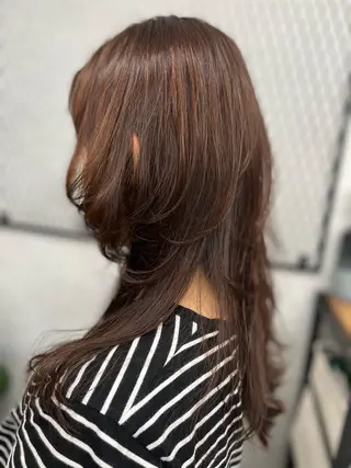 ロング 川畑 花菜のヘアスタイル