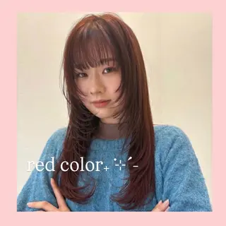 ロング カラー レイヤー/暖色カラー 🎀はるのヘアスタイル