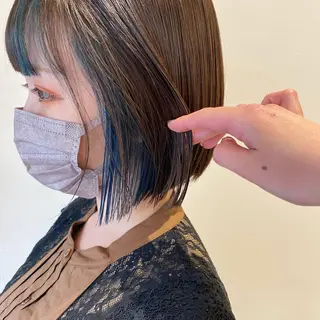 ミディアム レイヤーカット/ ハイライト 千咲季のヘアスタイル
