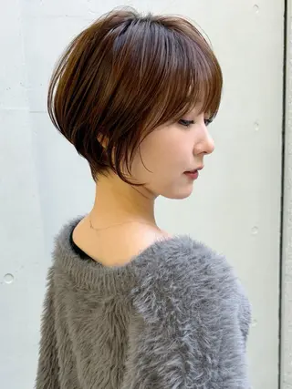 ショート 数名限定/似合わ ショート+艶カラー✨のヘアスタイル