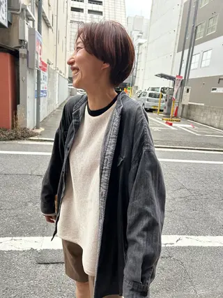 ショート カラー ayane⭐️ボブ・ ショート・パーマのヘアスタイル
