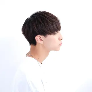 ショート メンズ スパイラル波巻き パーマ井本汰壱のヘアスタイル