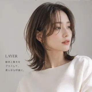 ミディアム カット特化 /BLUET/新宿のヘアスタイル