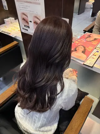 ミディアム カラー 🤎韓国ヘア ベージュ まゆか🤎のヘアスタイル
