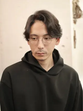 ミディアム パーマ メンズ 木村陸弥🌿似合わせ 再現性メンズヘアのヘアスタイル