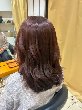 セミロング カラー yui｜ カラーモデルのヘアスタイル