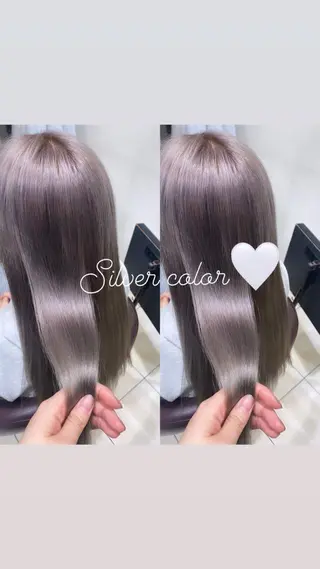 ロング カラー ブリーチ🐰インナー ♡ハイライト♡綾🐰のヘアスタイル