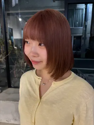 セミロング カラー ワンカラー¥3850 /アレンジ/あみ🎶のヘアスタイル