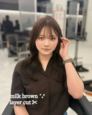 ロング カラー 🥂上品ワンホンヘア 🥂nozomiのヘアスタイル