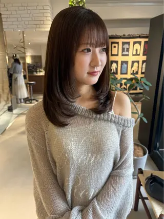 セミロング カラー yuki ♡のヘアスタイル