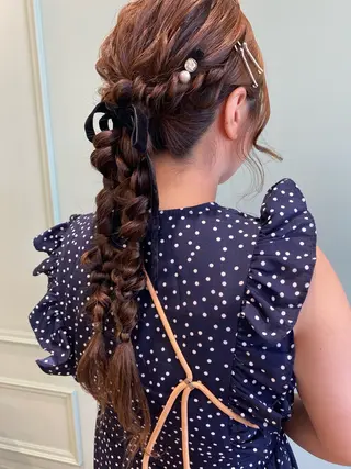 ロング ヘアアレンジ ayaka #パーマ#アレンジのヘアスタイル