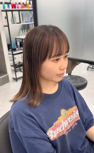 ミディアム カラー miku 🍑髪質改善サロンのヘアスタイル
