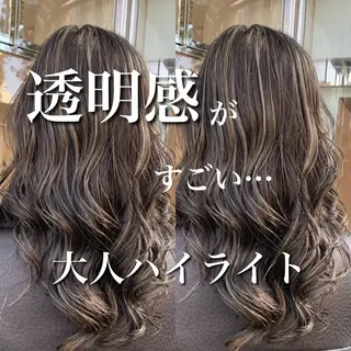 ロング カラー ヘアアレンジ 白髪ぼかしハイライト 茗荷谷駅徒歩2分のヘアスタイル