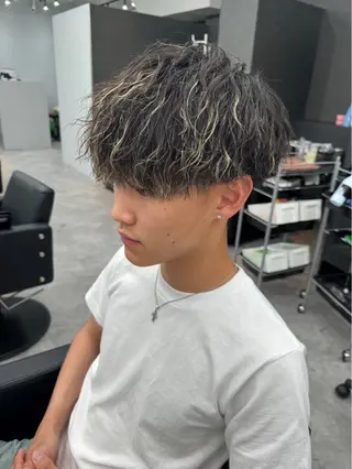 ショート パーマ メンズ 鈴木 メンズ北千住のヘアスタイル