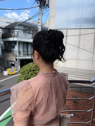 セミロング カラー パーマ HARUKA/ 透明感カラーのヘアスタイル