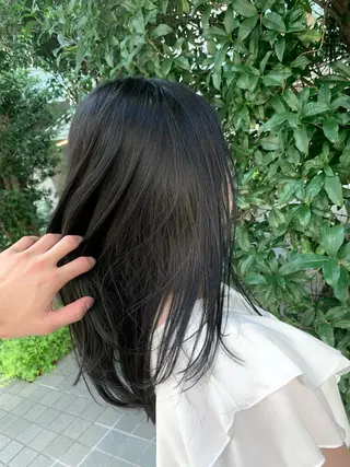 セミロング 似合わせレイヤー ＆縮毛矯正のヘアスタイル