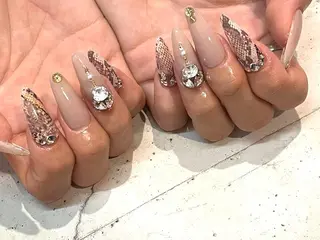 ネイル 韓国/ワンホン/長さ 出しつけ放題🎀のネイルデザイン