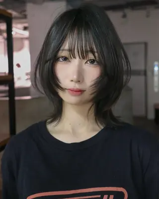 ミディアム レイヤー支持no.1 ☆笠原翔一のヘアスタイル