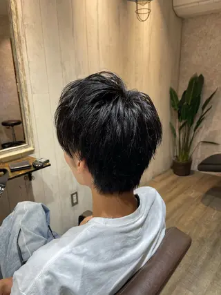 ミディアム メンズ 田中 識啓のヘアスタイル