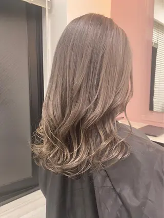 セミロング カラー ヘアアレンジ 【赤み消しカラー】 中野浩太のヘアスタイル