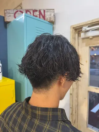 パーマ メンズ ブリーチカラー/草薙 MARU🌼のヘアスタイル