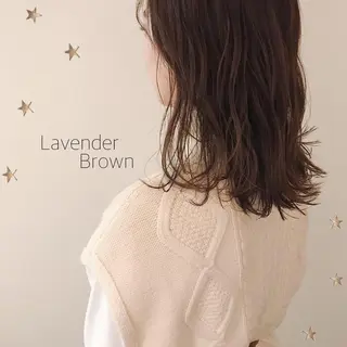ミディアム カラー 市川 千夏のヘアスタイル
