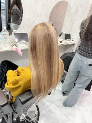 ロング カラー 🌺ハイトーン🌺 矢葺 なぎさ🌺🌺のヘアスタイル