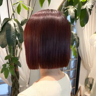 ショート カラー ♥️ボブ縮毛矯正/暖 色/minami♥️のヘアスタイル
