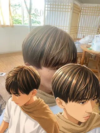 カラー メンズ タカハシ ユウヤのヘアスタイル