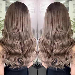 ロング バレイヤージュ ボブ🌈ナツヤのヘアスタイル