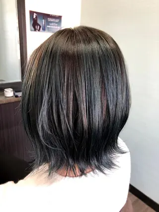 ミディアム カラー 田中 真理のヘアスタイル