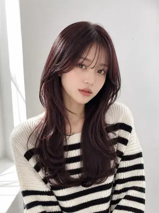 ロング カラー 西野 美桜のヘアスタイル