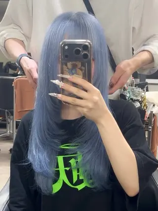 ロング カラー ハイトーンエクステ 🎩カズキ🎩のヘアスタイル